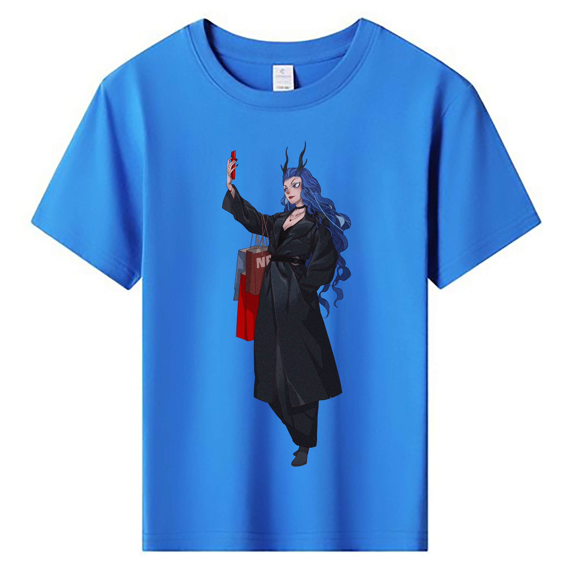 （画像用） Ne Zha 2 ナタ 魔童の大暴れ 綿100％キッズTシャツ（フロントプリント）
